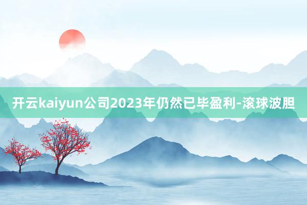 开云kaiyun公司2023年仍然已毕盈利-滚球波胆