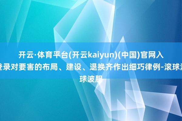 开云·体育平台(开云kaiyun)(中国)官网入口登录对要害的布局、建设、退换齐作出细巧律例-滚球波胆