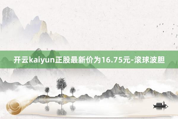 开云kaiyun正股最新价为16.75元-滚球波胆