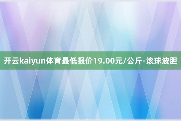 开云kaiyun体育最低报价19.00元/公斤-滚球波胆