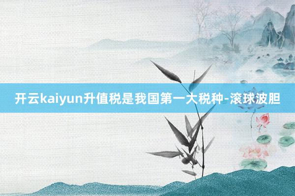 开云kaiyun升值税是我国第一大税种-滚球波胆