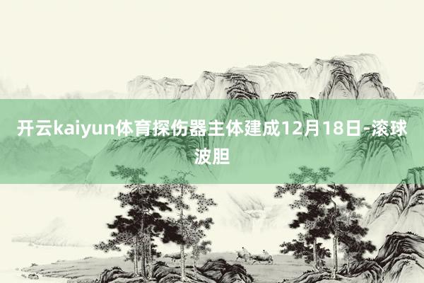 开云kaiyun体育探伤器主体建成12月18日-滚球波胆