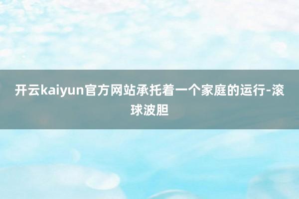 开云kaiyun官方网站承托着一个家庭的运行-滚球波胆